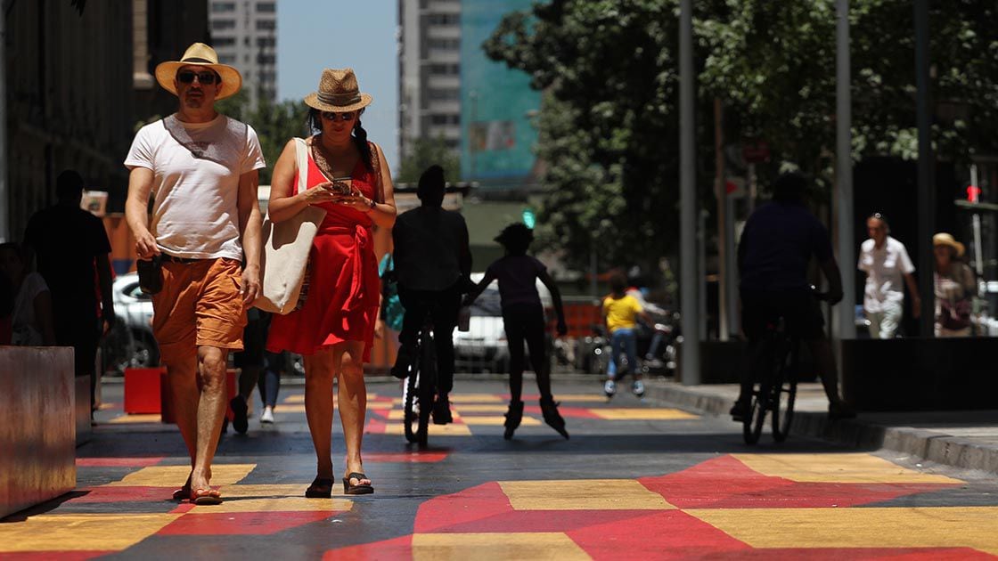 personas, gente, verano, santiago, bandera