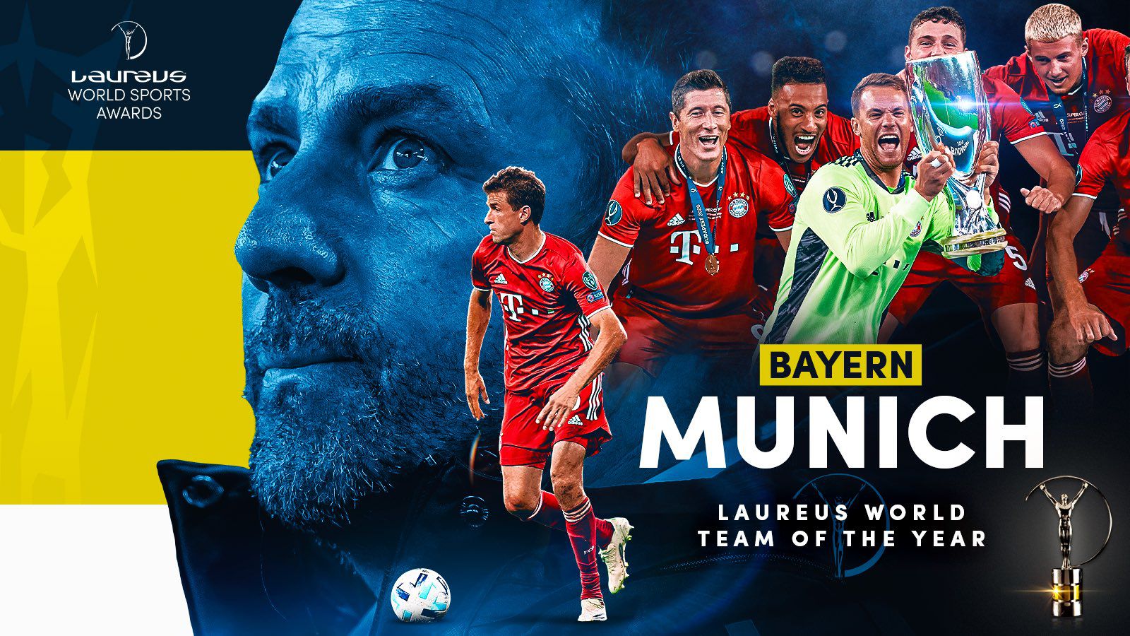 El Bayern Múnich se quedó con el premio al mejor equipo del año de los premios Laureus.