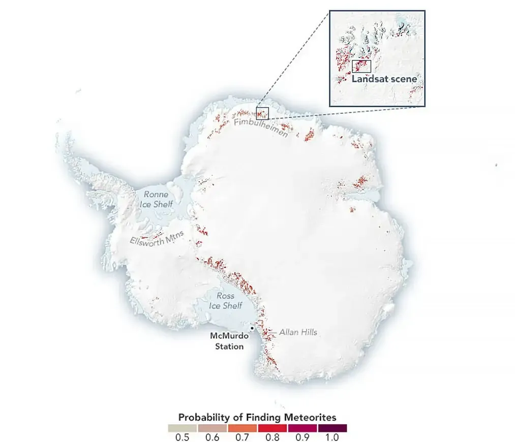 Meteorito en la Antártica