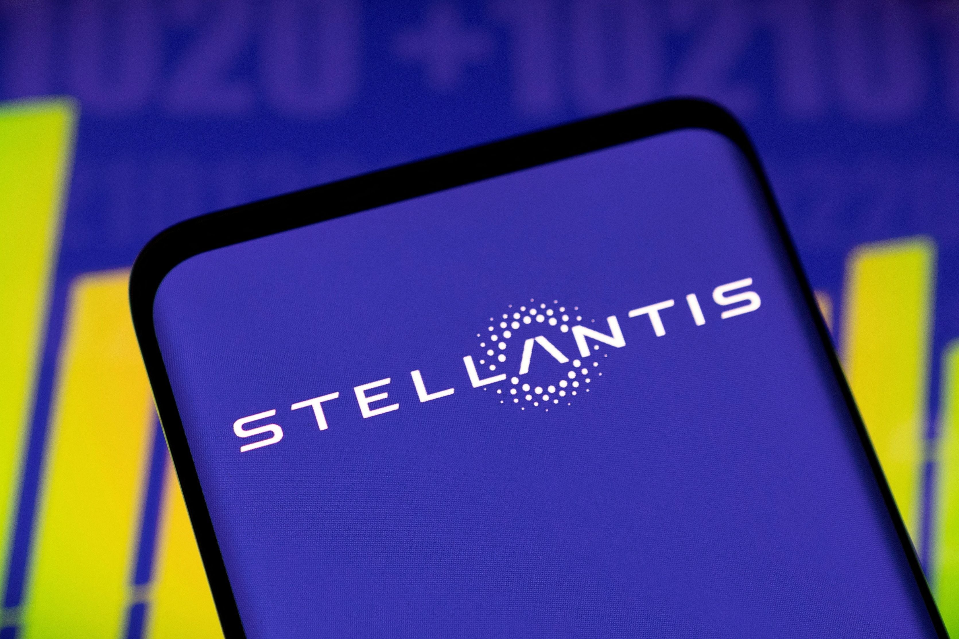 FILE PHOTO: Illustration shows Stellantis logo