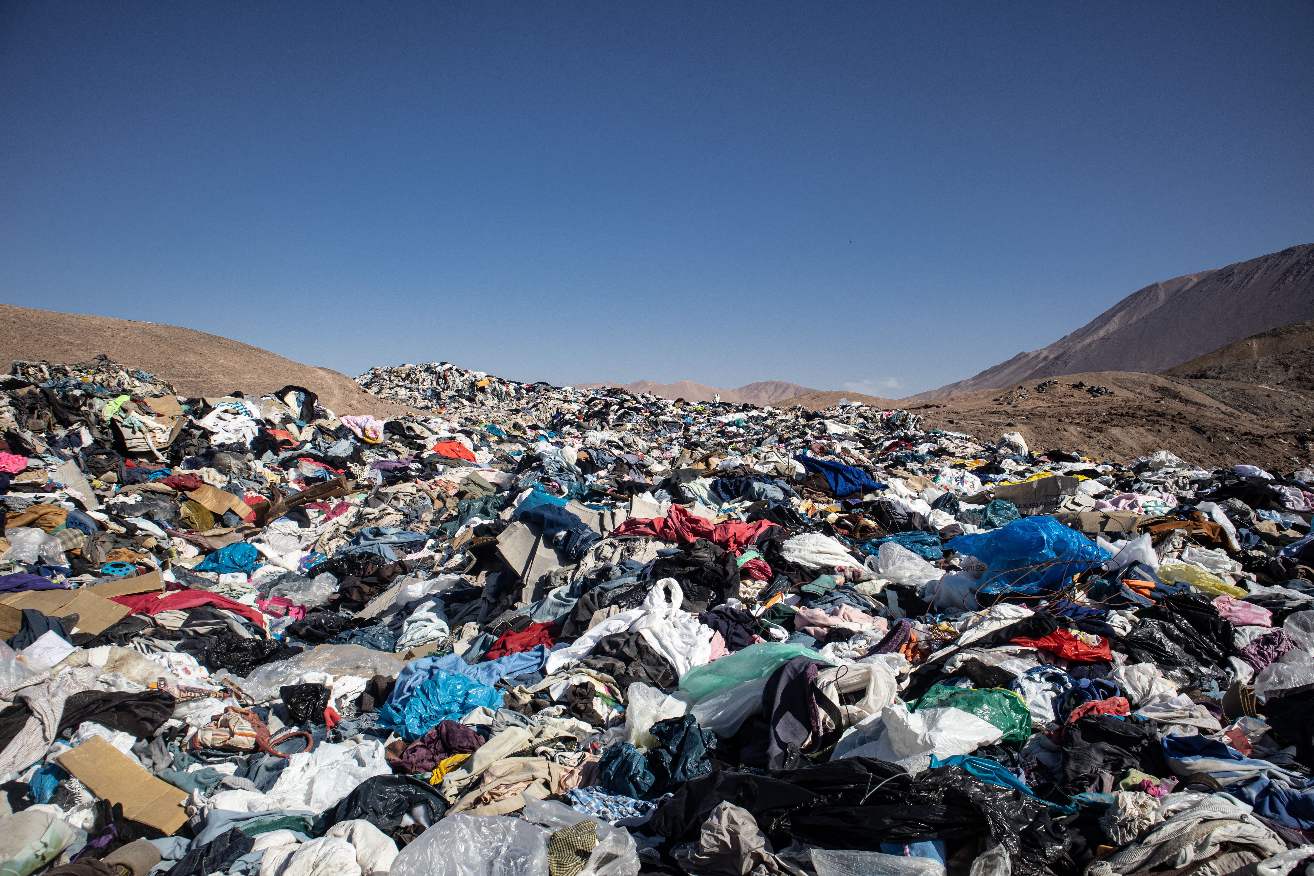 Cemetery for used clothes in the Atacama Desert