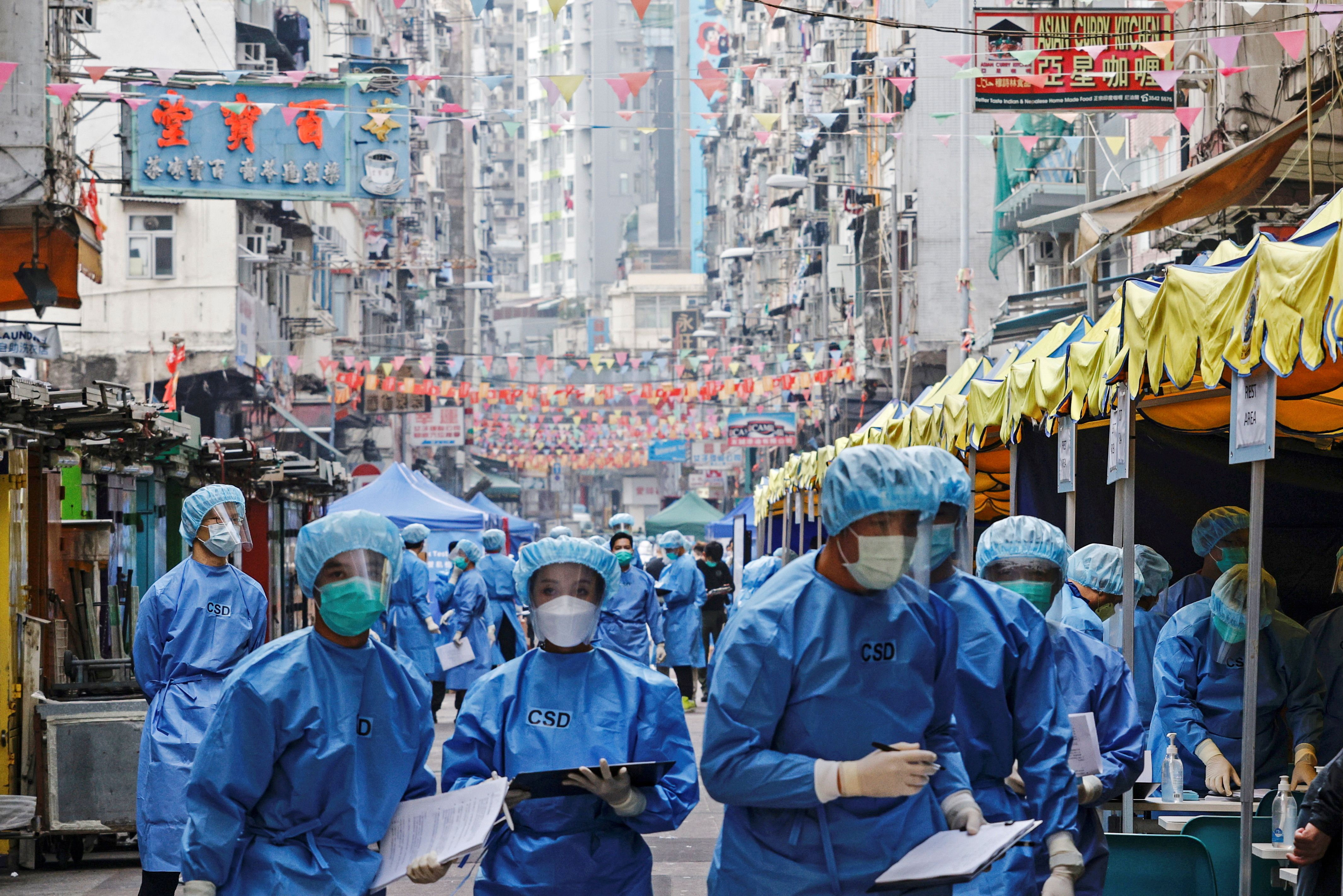 FILE PHOTO: Outbreak of the coronavirus disease (COVID-19), in Hong Kong