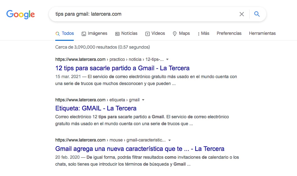 tips google sitio