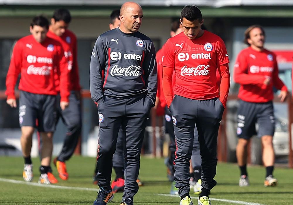 Jorge Sampaoli y Alexis Sánchez