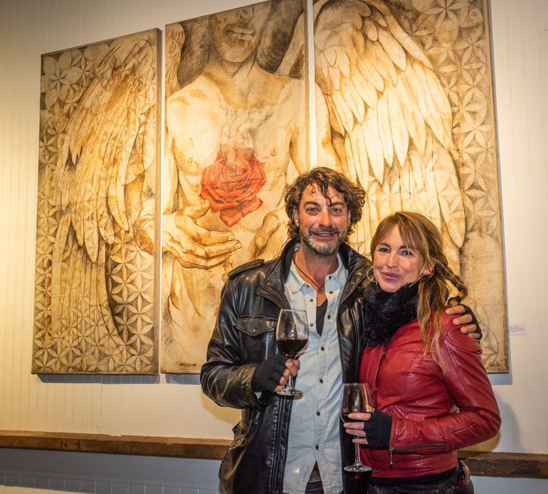 Beto Merino y Melina del Mar, artista.