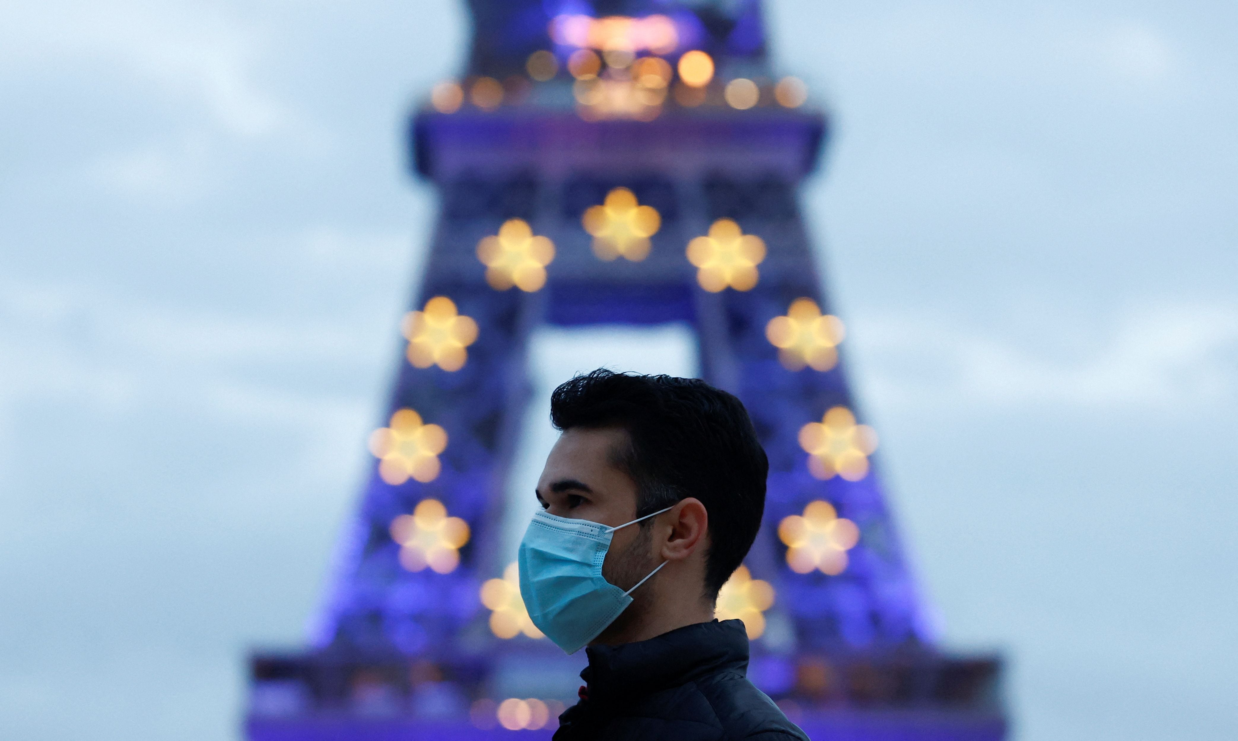 France's most emblematic landmarks turn blue to mark French presidency of the EU