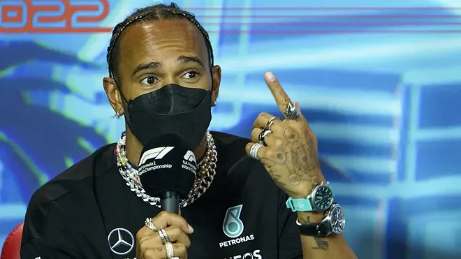 Hamilton en rueda de prensa