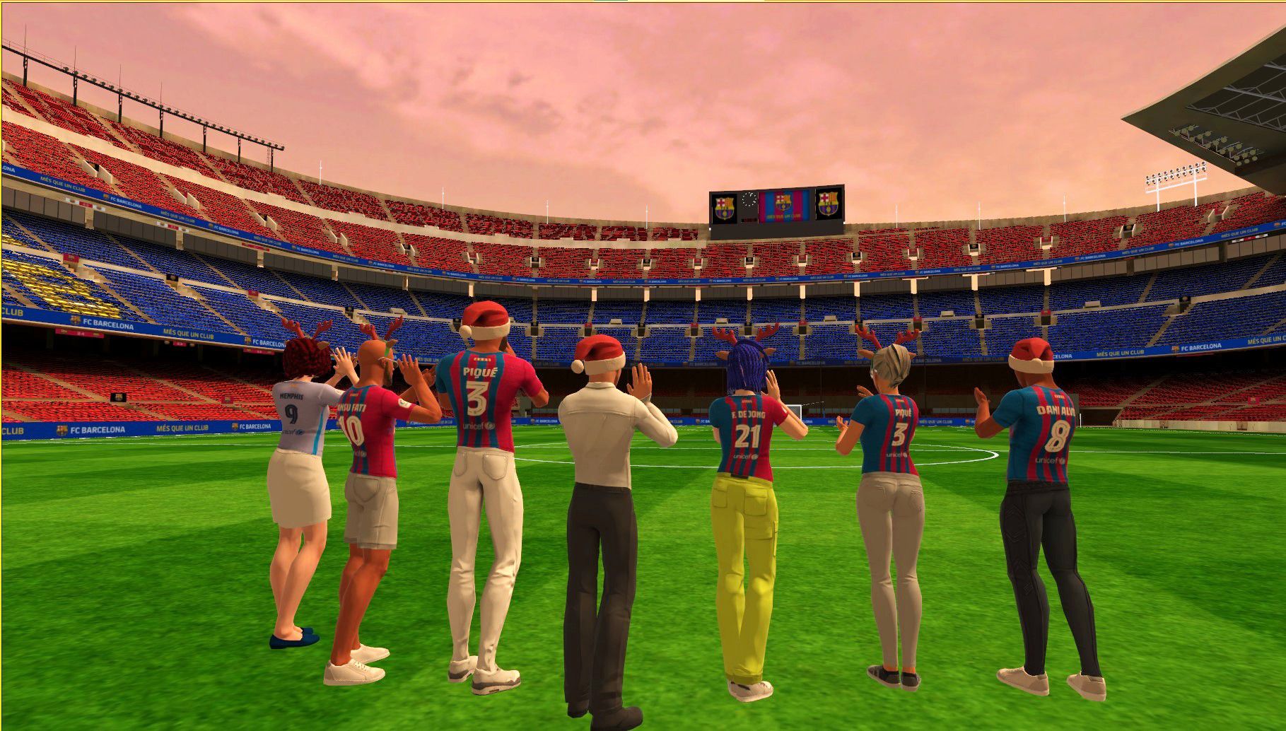 Una imagen de la versión virtual del Camp Nou