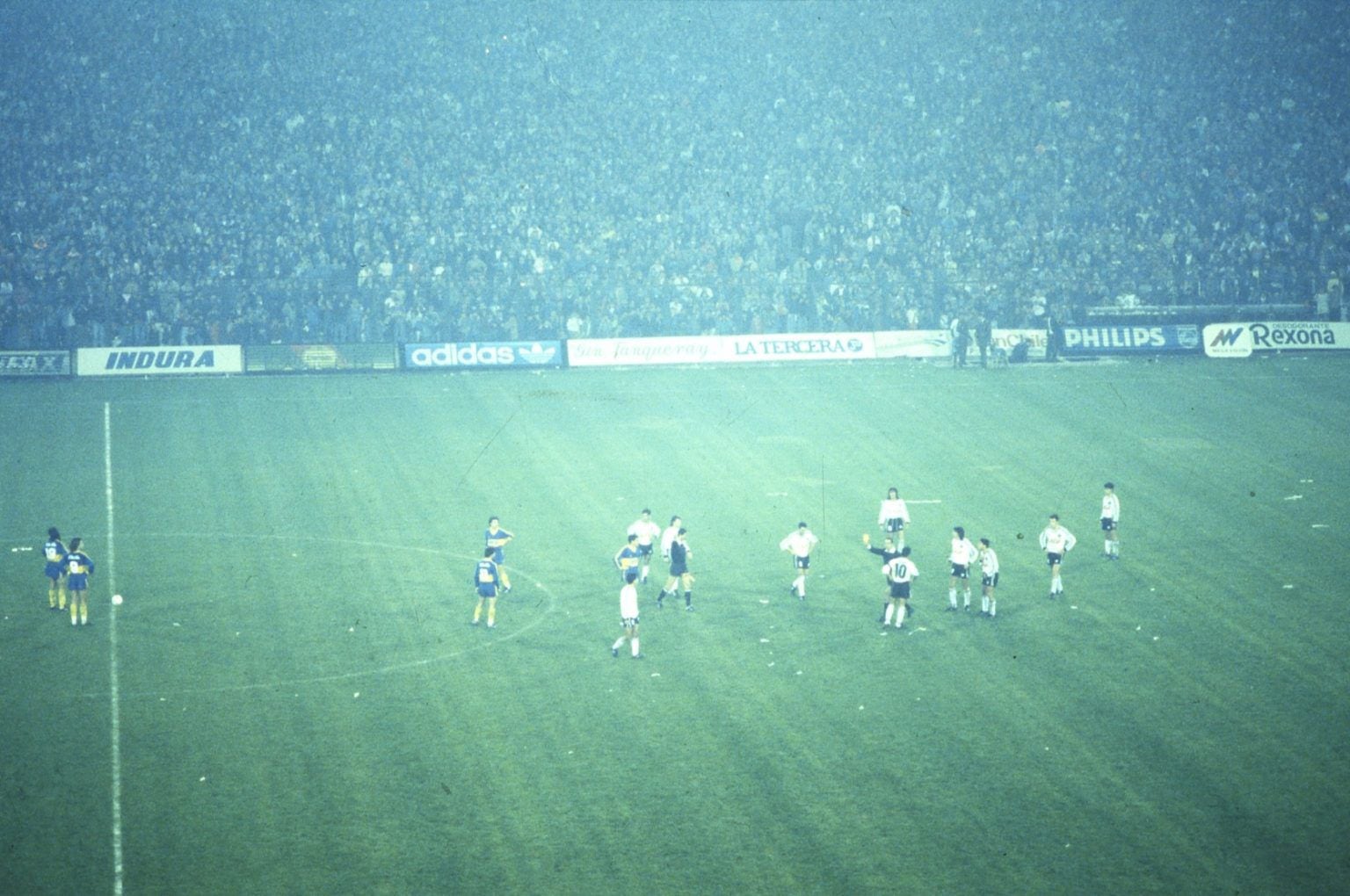 Panorámica de Colo Colo vs. Boca Juniors en la semifinal de la Copa Libertadores 1991.