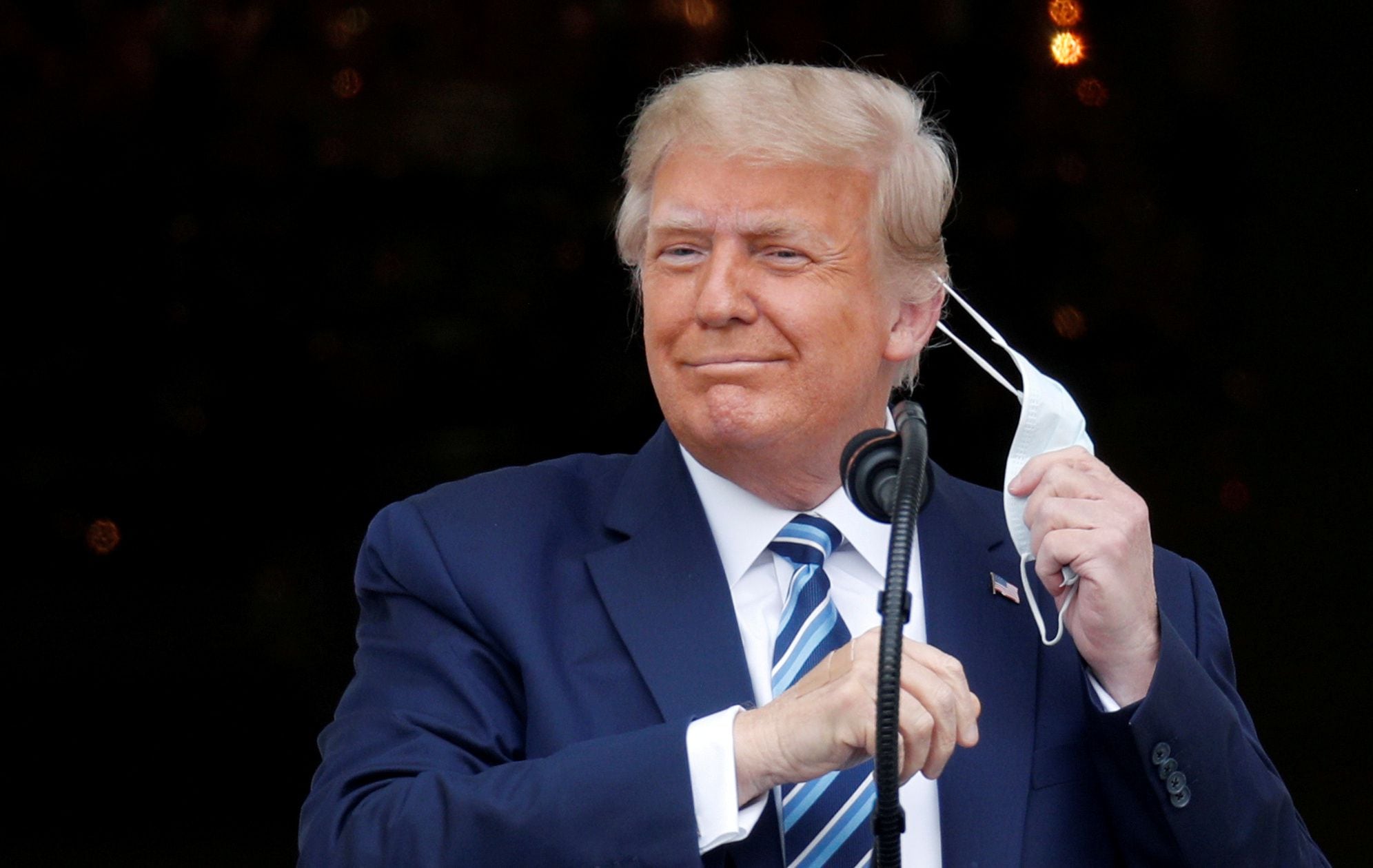 U.S. President Donald Trump holds a campaign rally on the South Lawn of the White House in Washington