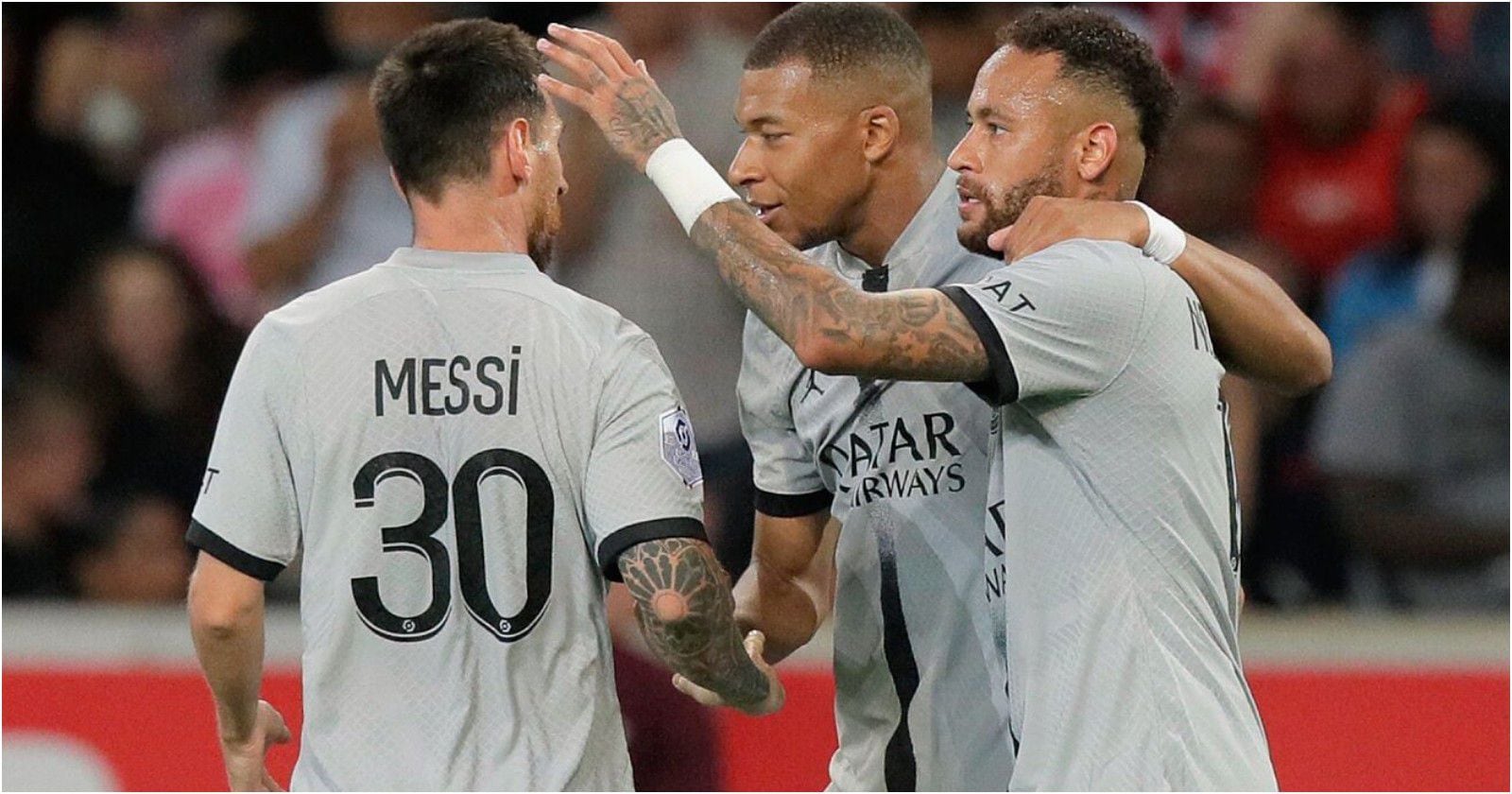 Neymar, Mbappé y Messi