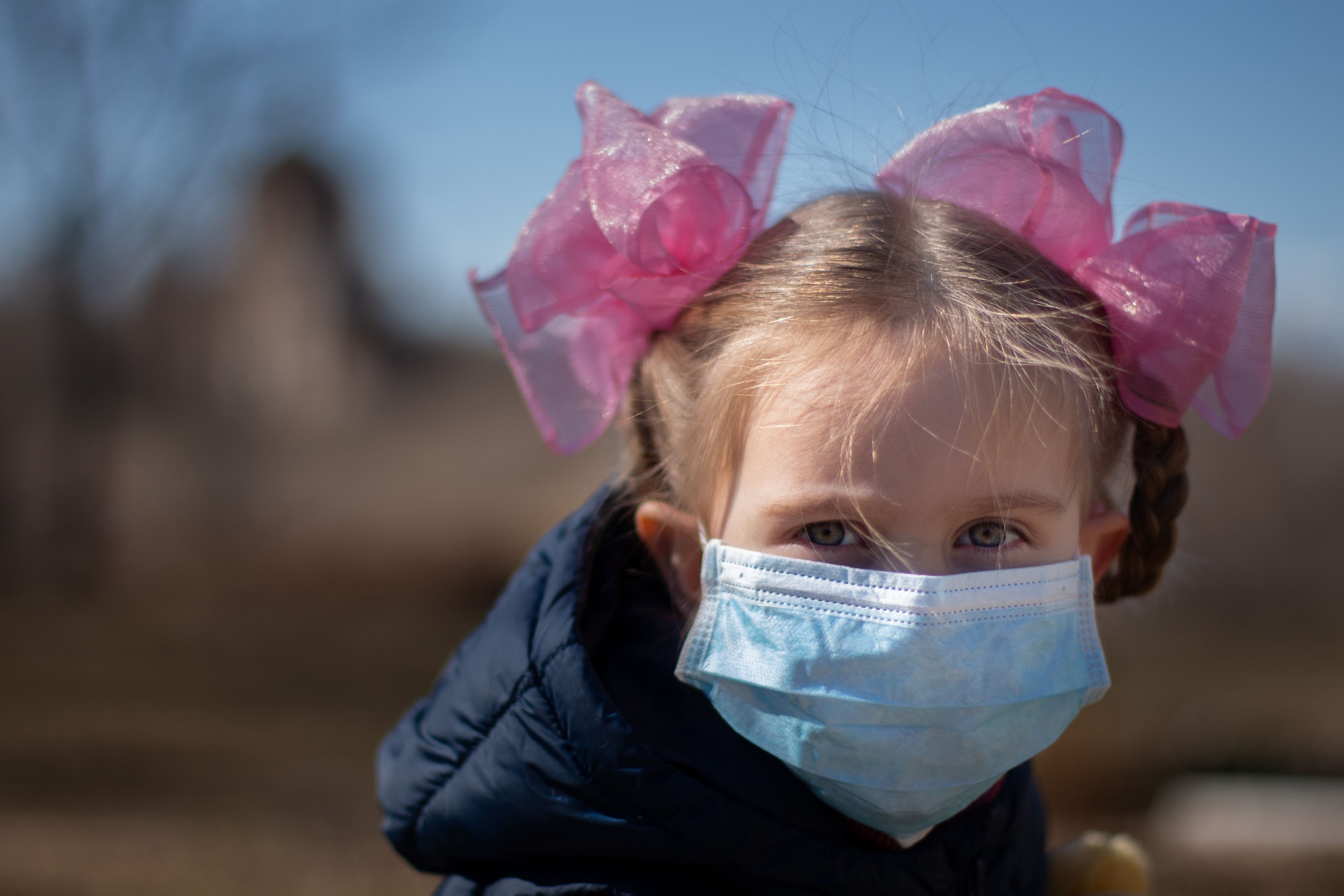 Coronavirus children in mask