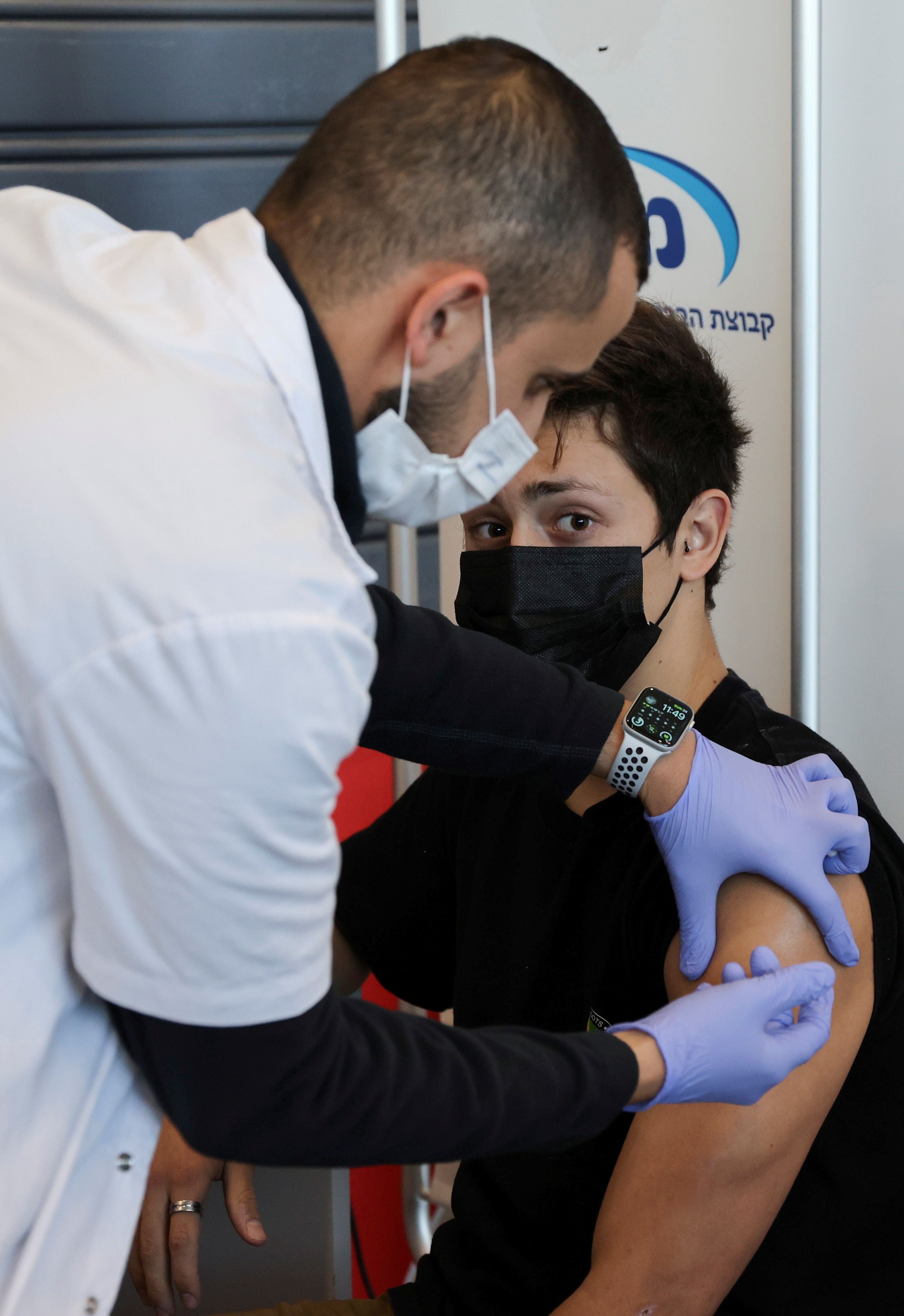 FILE PHOTO: Israeli teens get COVID-19 vaccine