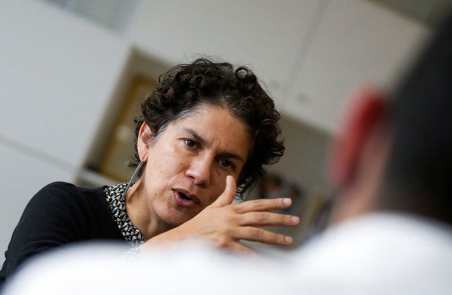 Chile's environment minister Maisa Rojas talks during an interview with Reuters in Santiago