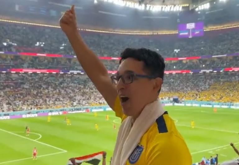 El hincha ecuatoriano que acusó corrupción en el Mundial.