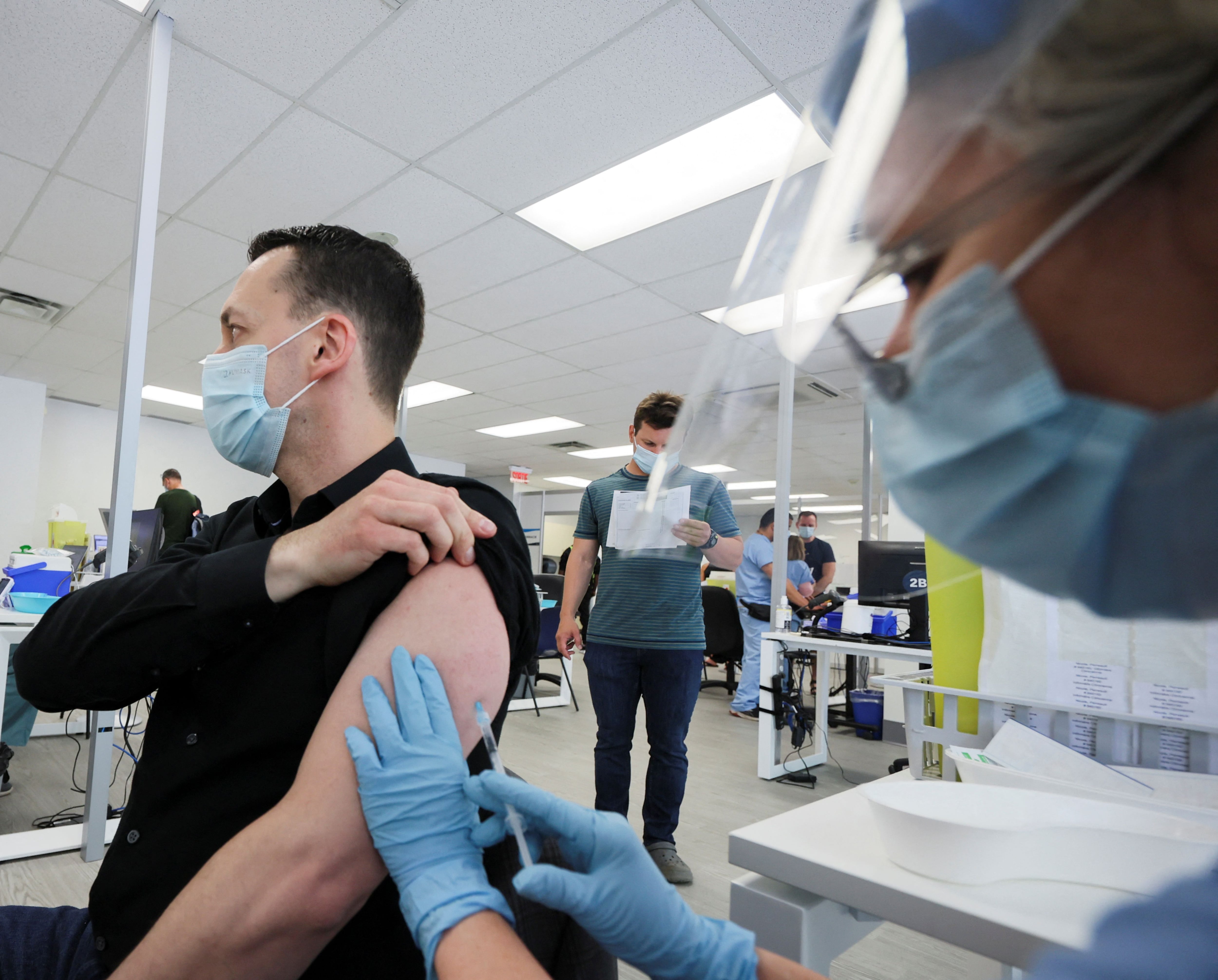 Monkeypox vaccination clinic run by CIUSSS public health authorities in Montreal