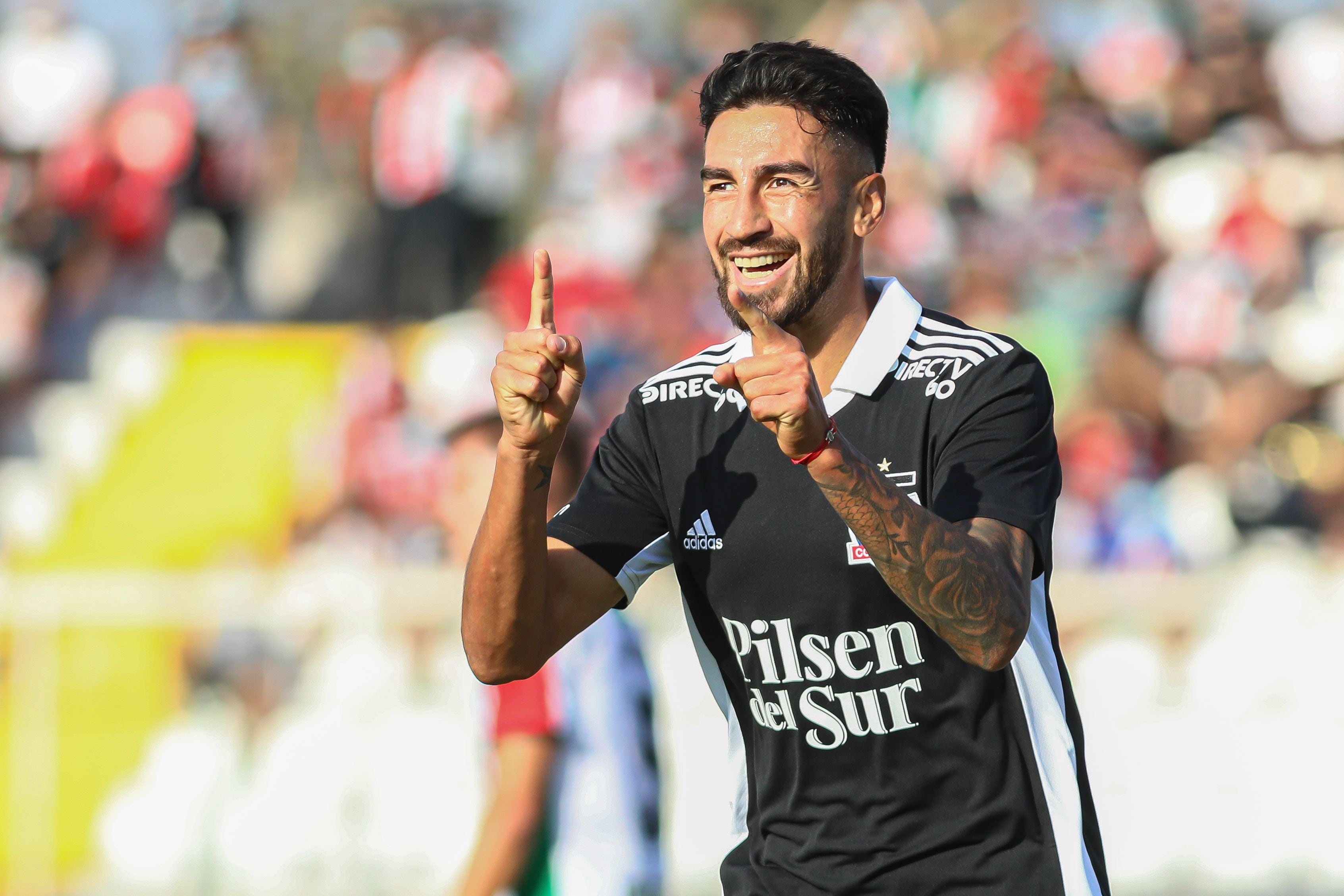 Juan Martín Lucero celebra su segunda conquista ante Palestino